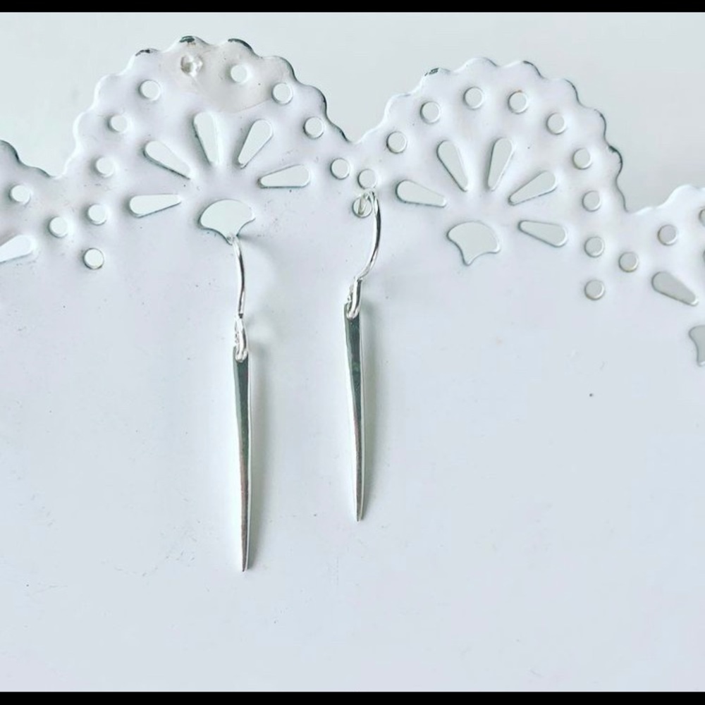 Silver Spike Earrings